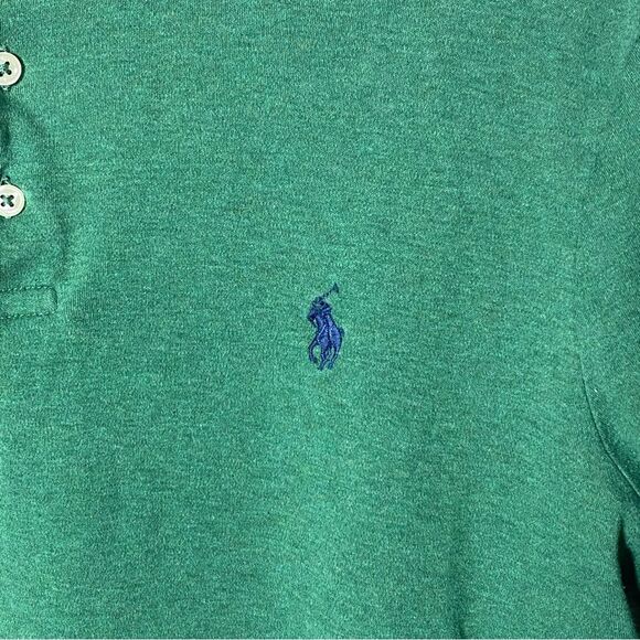 Polo Ralph Lauren Classic Polo Shirt Green Short Sleeve Men's Size Large - Picture 10 of 12